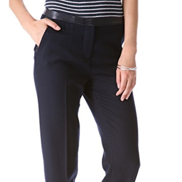 Tory Burch leather trimmed pants - Picture 2 of 4